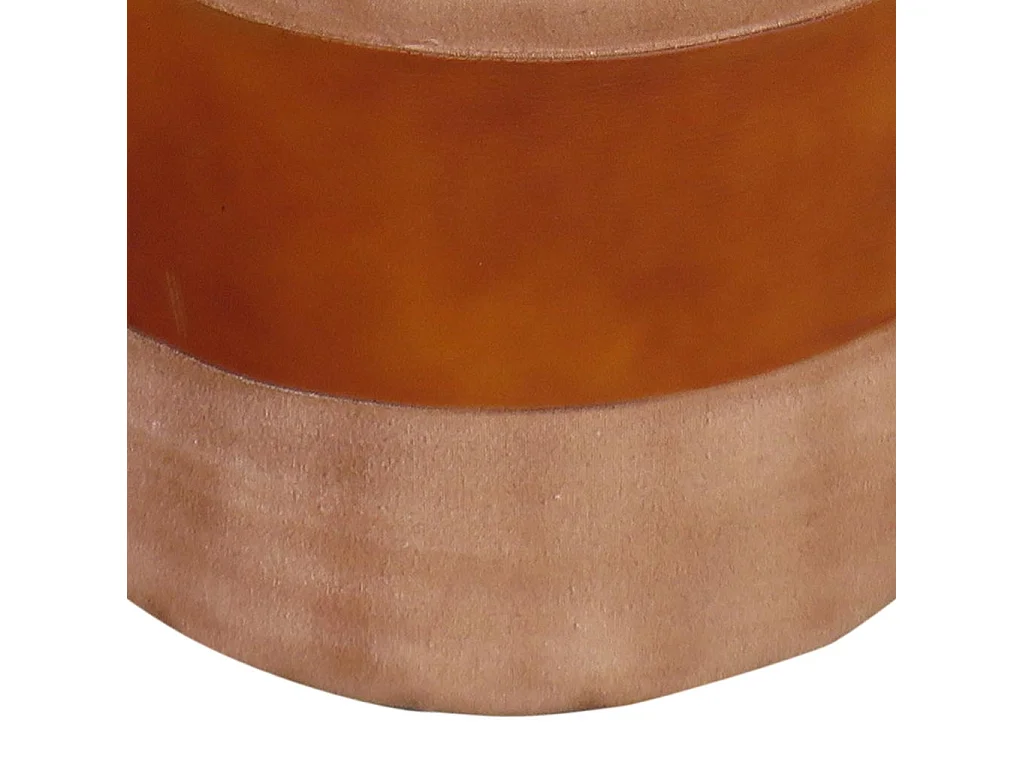 Brauner handgefertigter gepolsterter Sitzpuff 42x42x45h cm