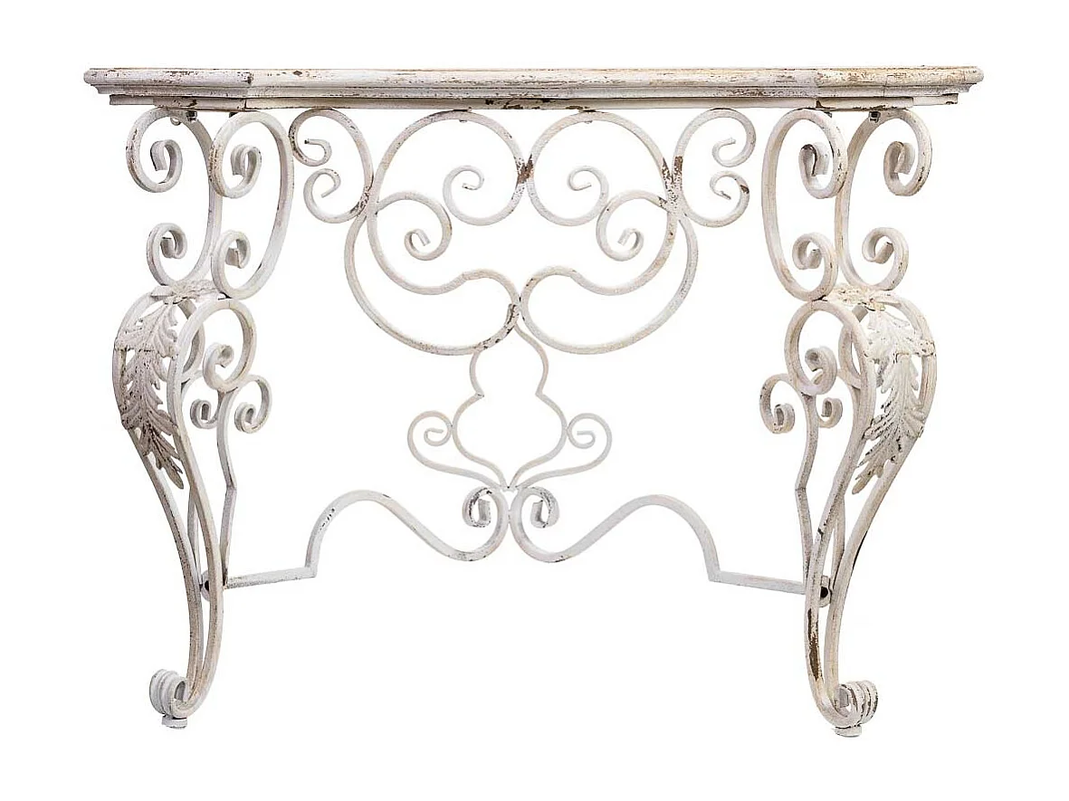 Console in legno e metallo finitura invecchiata 114x43x80h cm