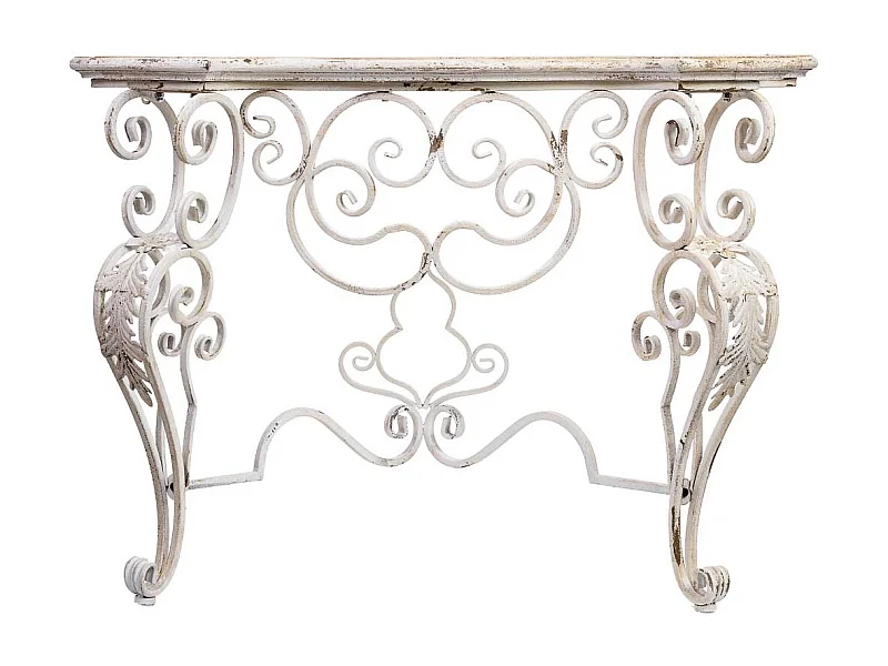 Console in legno e metallo finitura invecchiata 114x43x80h cm