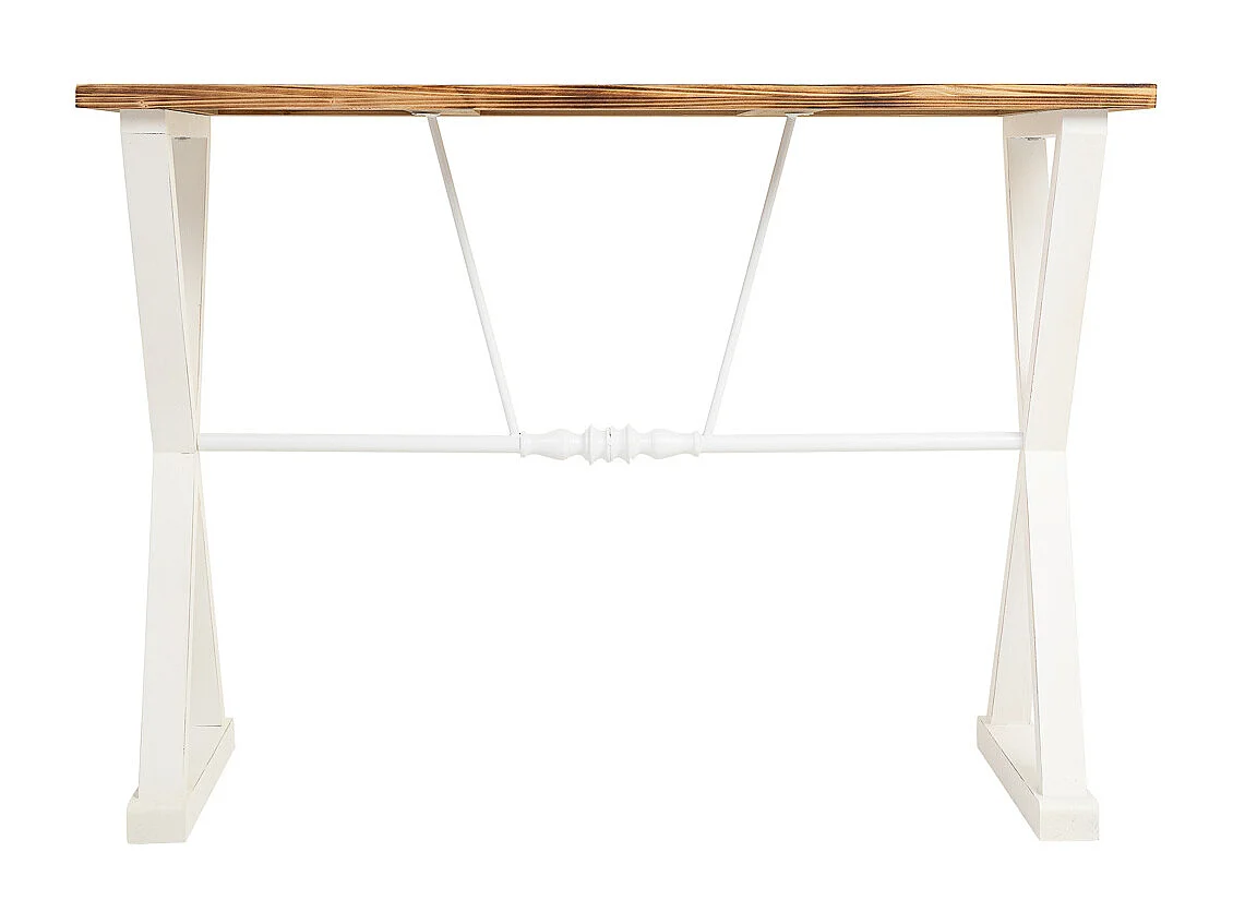 Console en bois et métal laqué blanc 106x40x76,5h cm