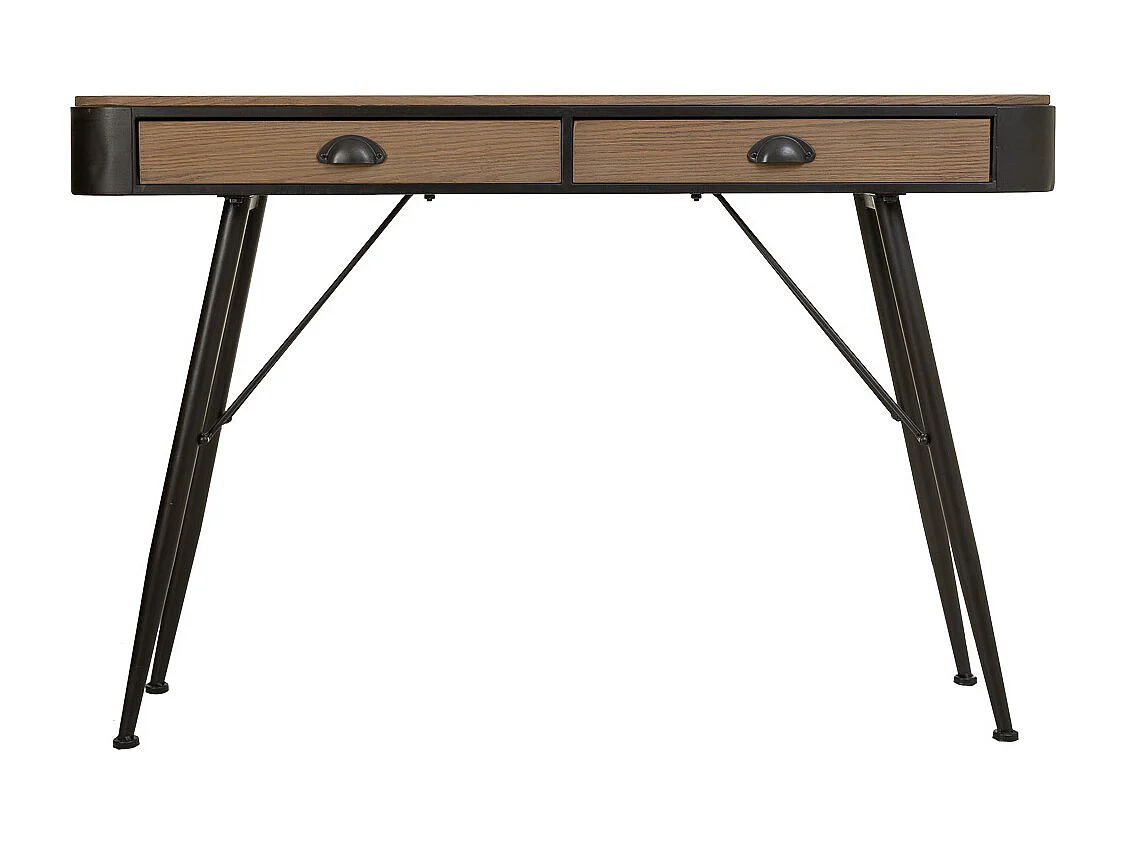 Console en bois et métal marron 120x32x80,5