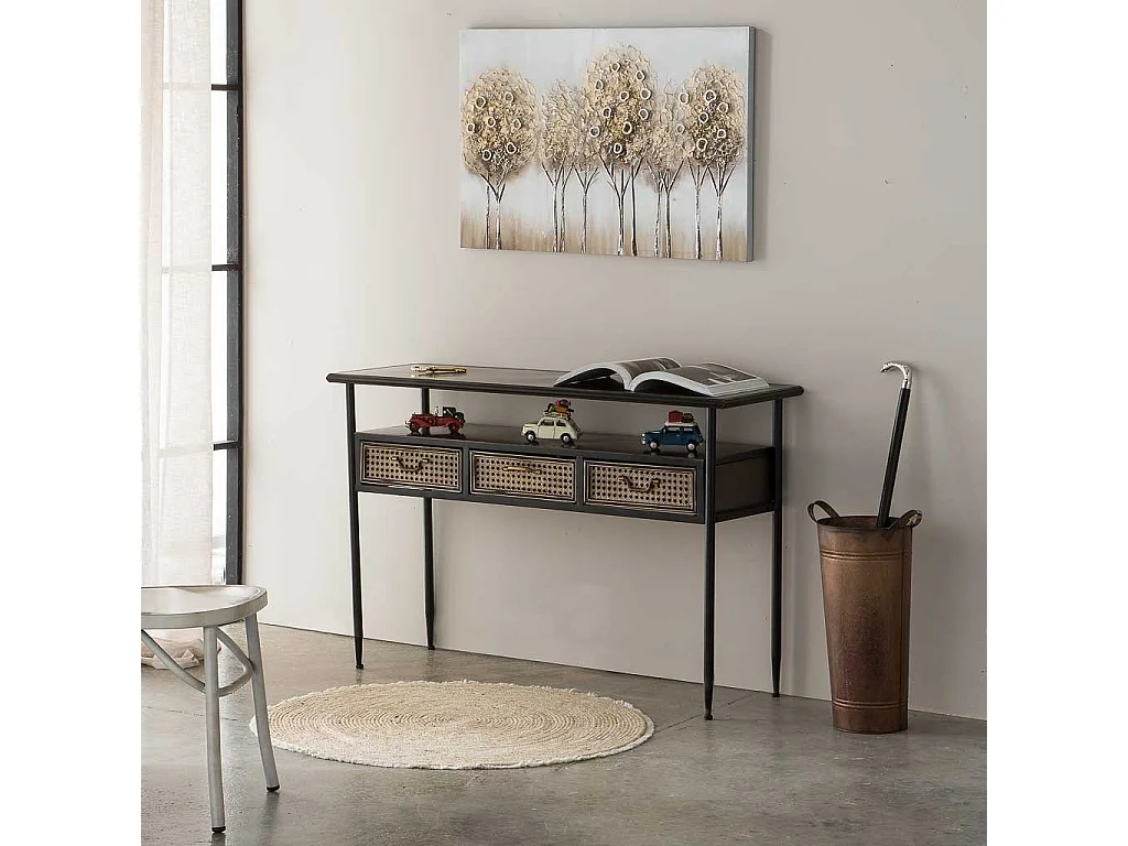 Salão de metal marrom 122x42x80
