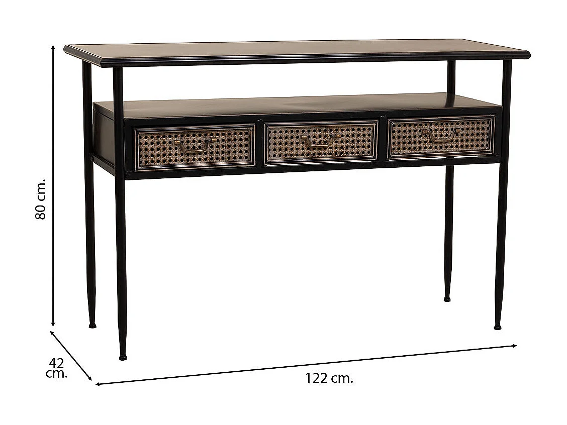 Salão de metal marrom 122x42x80