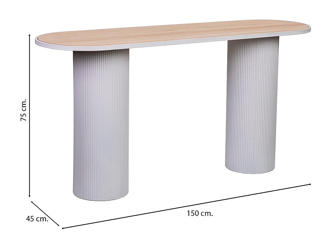 Meubles d'entrée en bois 150x45x75h cm