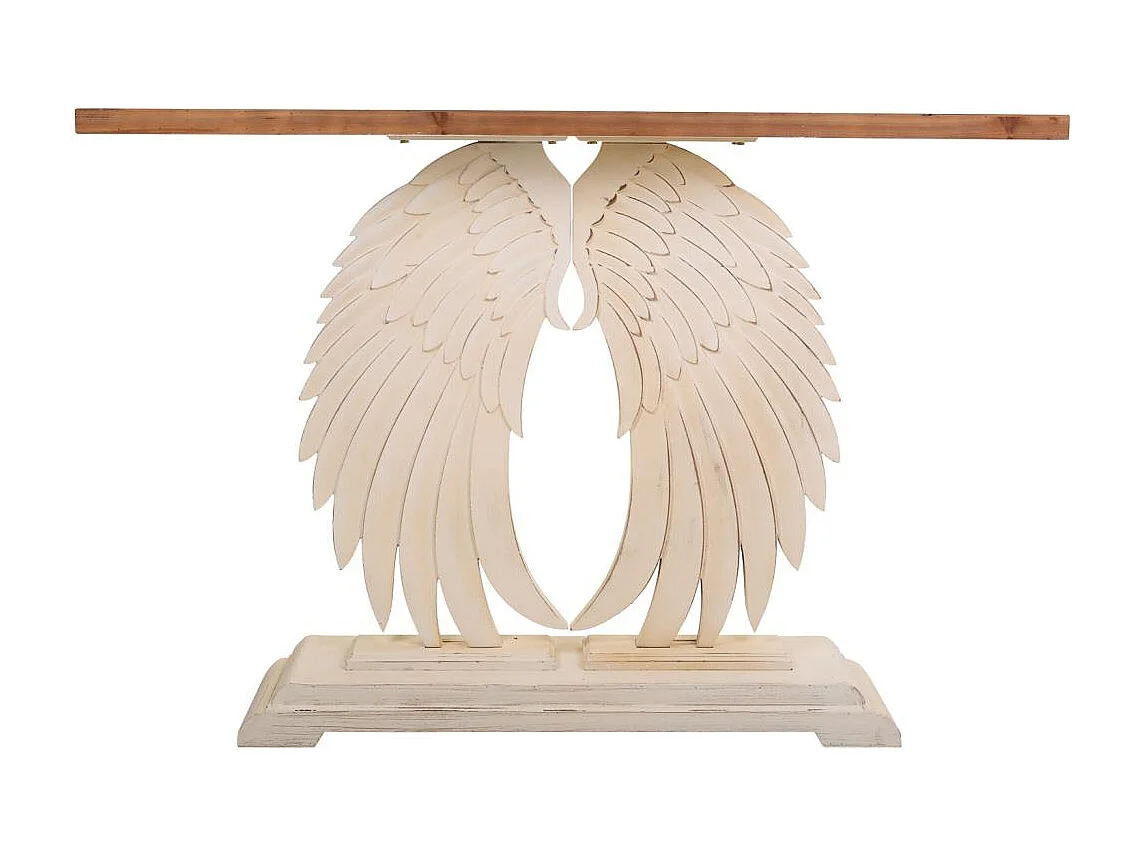 Console en bois sculpté blanc 150x40x101h