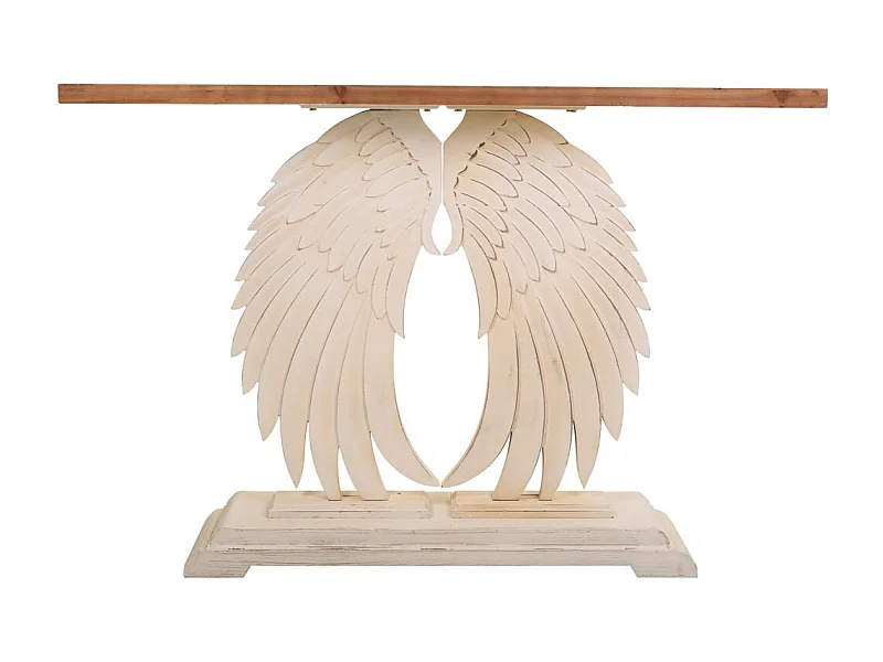 Weiß geschnitzte Holzhalle 150x40x101h cm