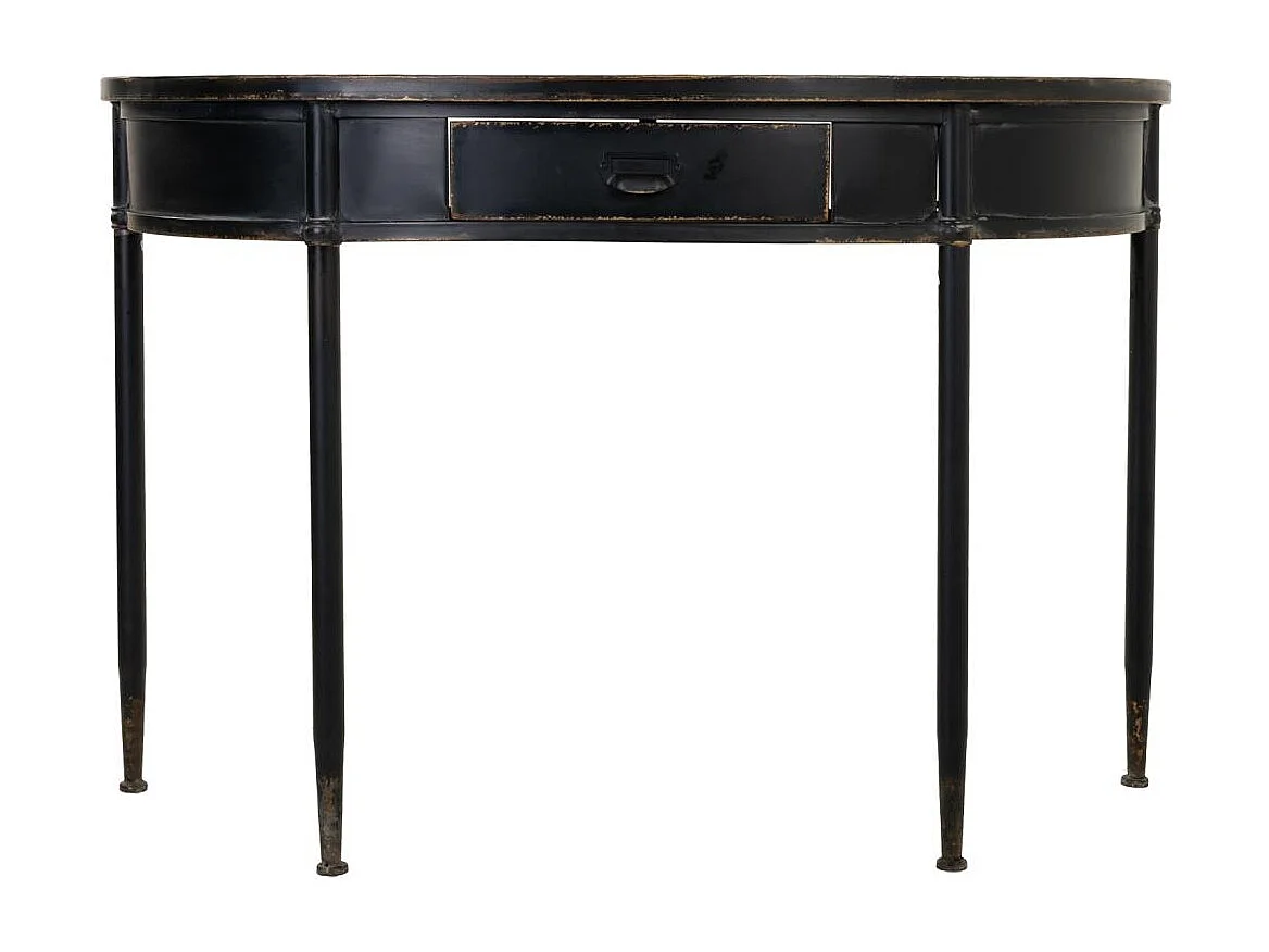 Console en métal noir 120x44x80h