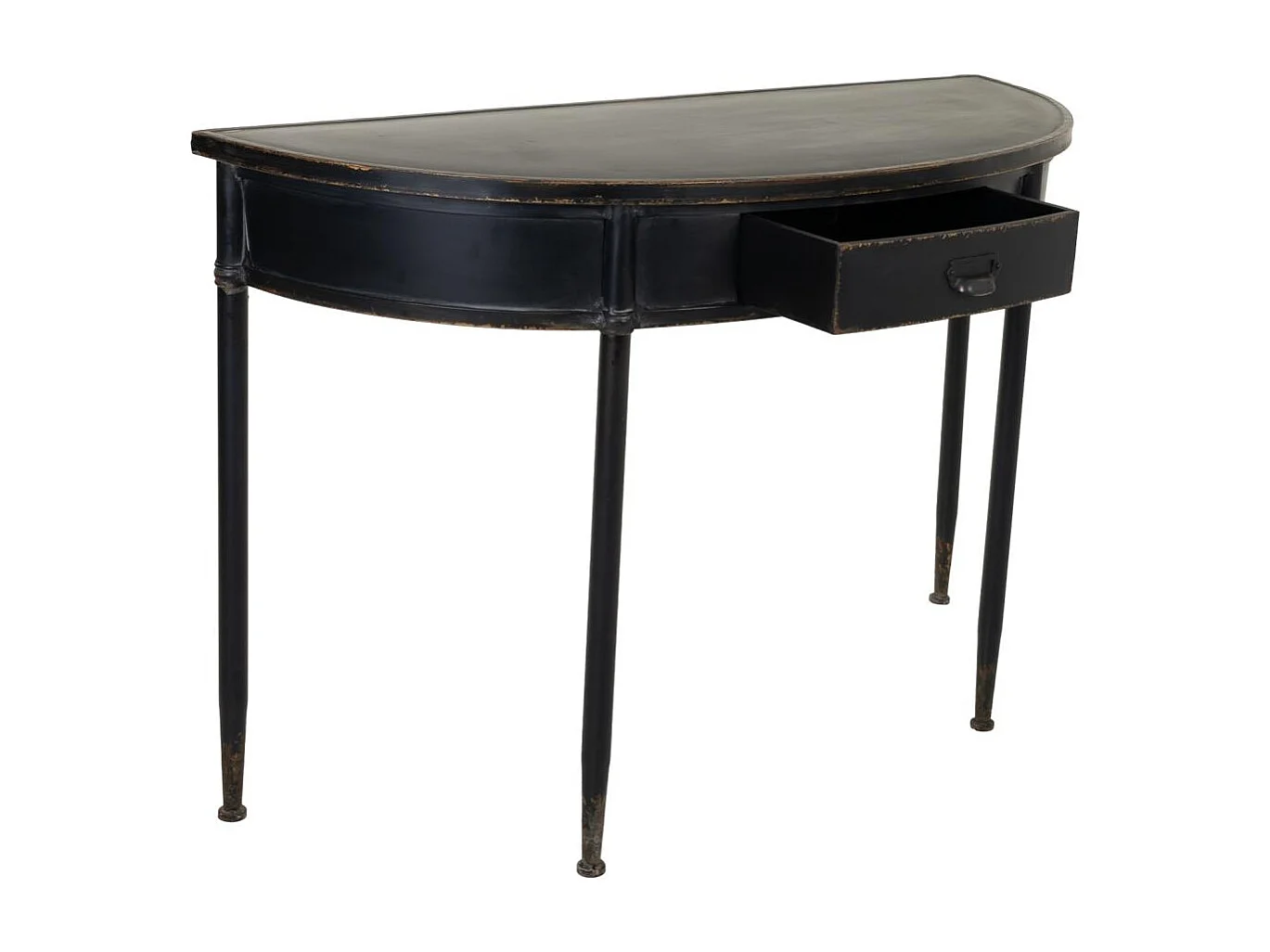 Console en métal noir 120x44x80h