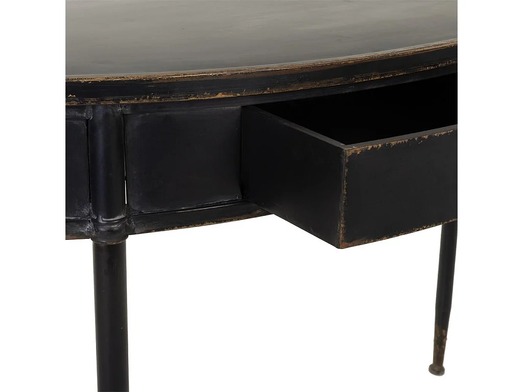 Console en métal noir 120x44x80h