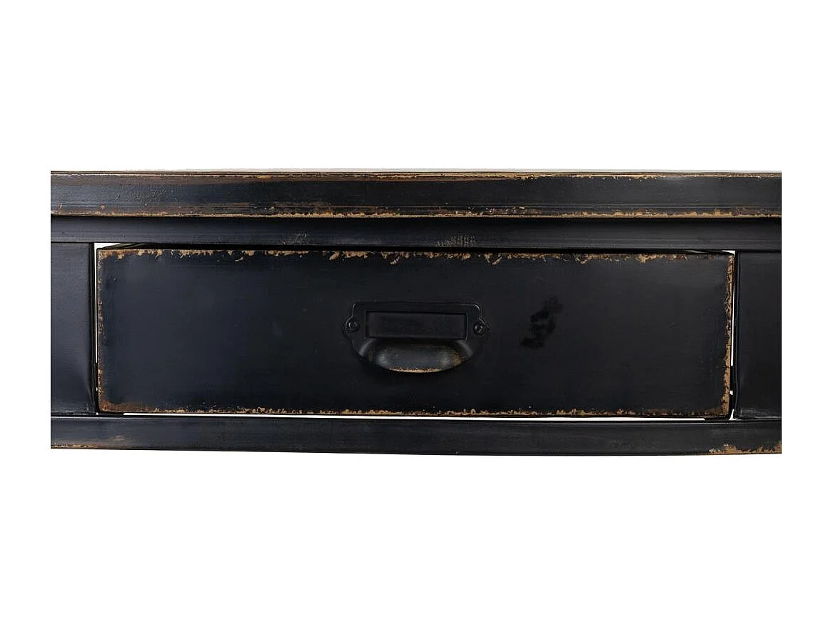 Console en métal noir 120x44x80h