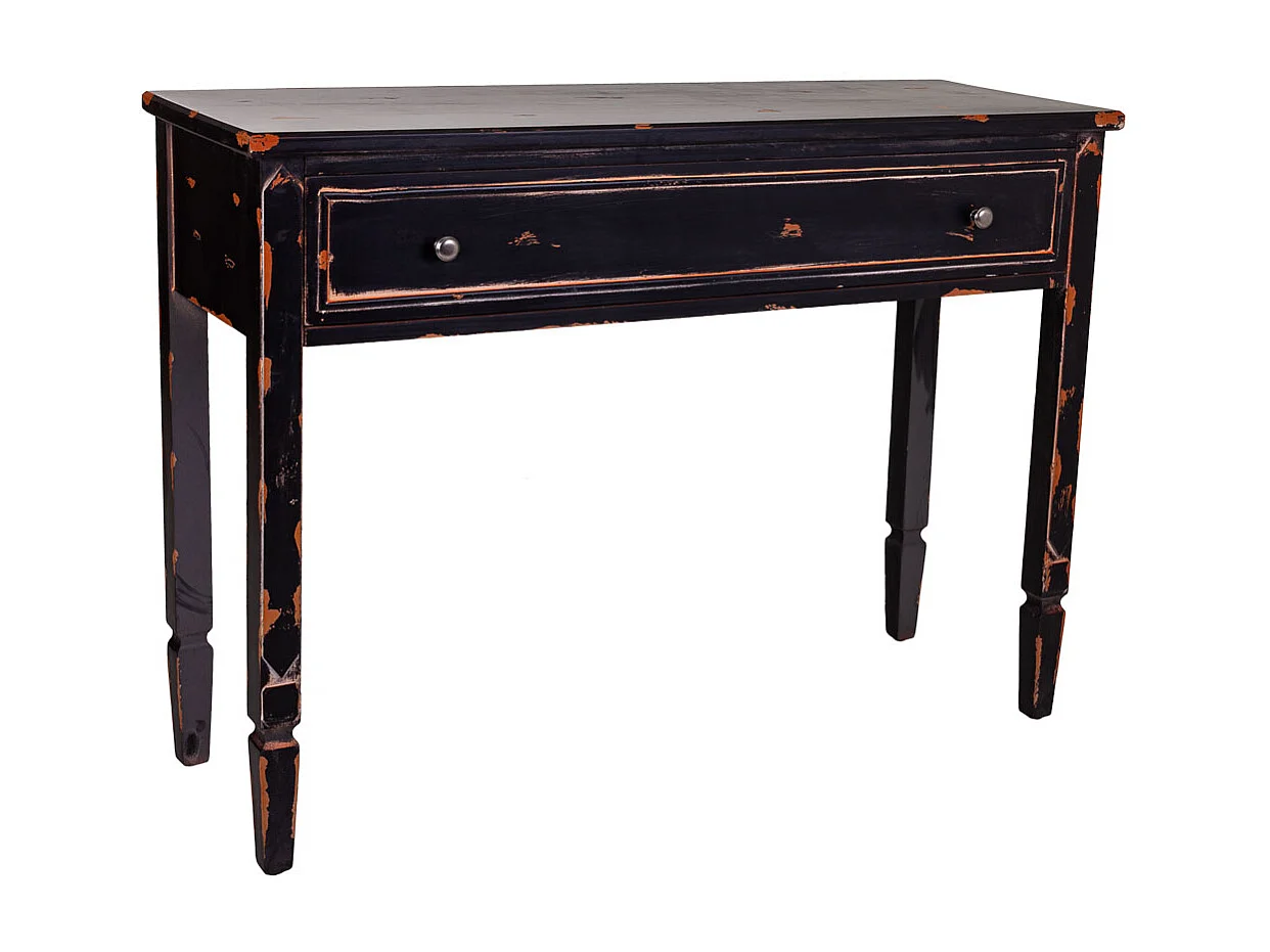 Schwarze Holzkonsole 112x38x82h cm