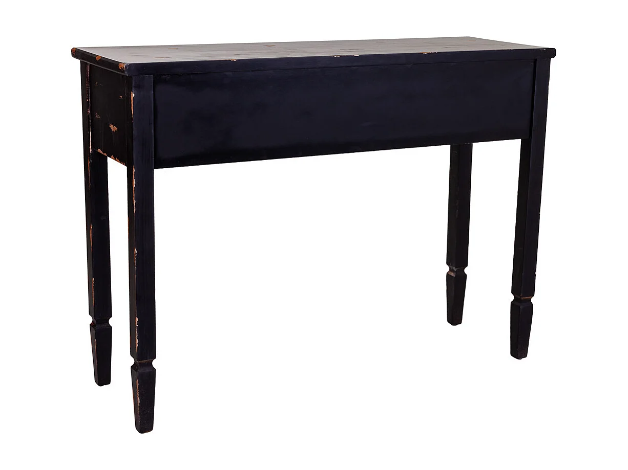 Schwarze Holzkonsole 112x38x82h cm