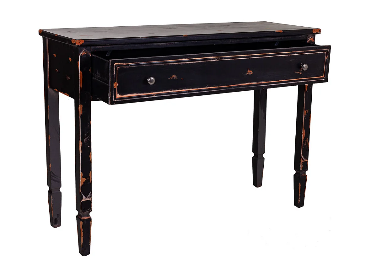 Hall en bois noir 112x38x82h