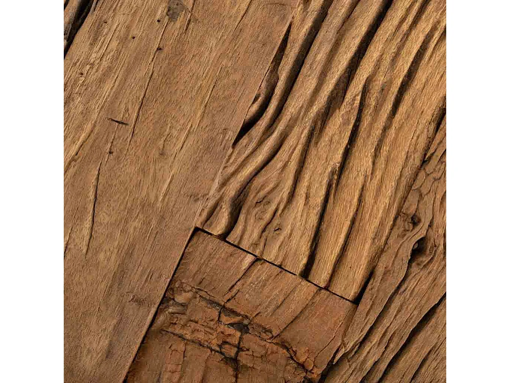 Recibidor de madera y metal marrón 112x37x82