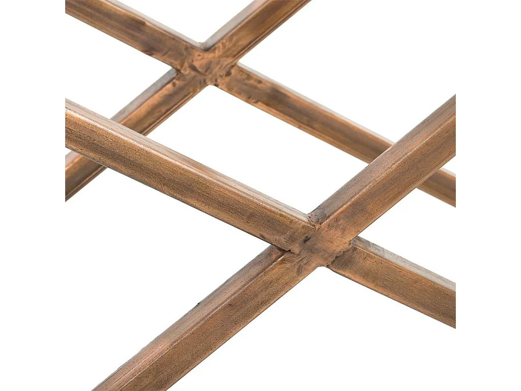 Recibidor de madera y metal marrón 112x37x82