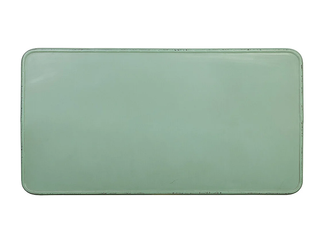 Mobile da ingresso in metallo invecchiato verde 100x52x76