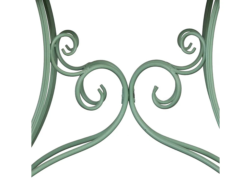 Mobile da ingresso in metallo invecchiato verde 100x52x76