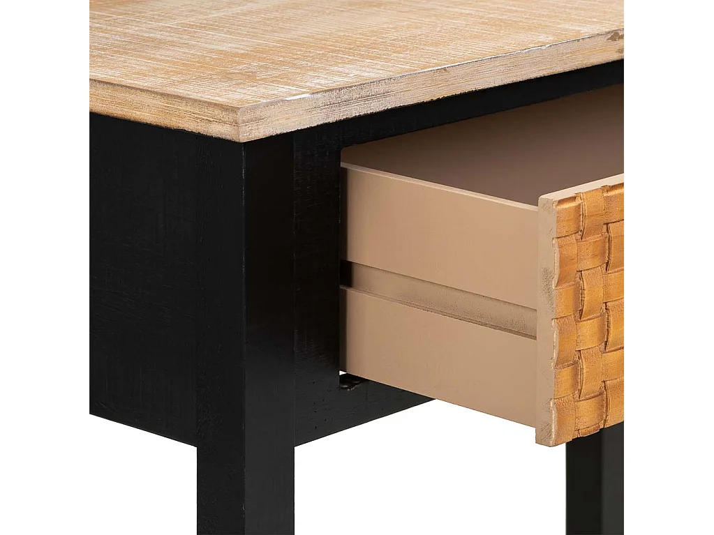 Flurtisch aus Holz mit 1 Schublade und 1 Regal 80x38x82