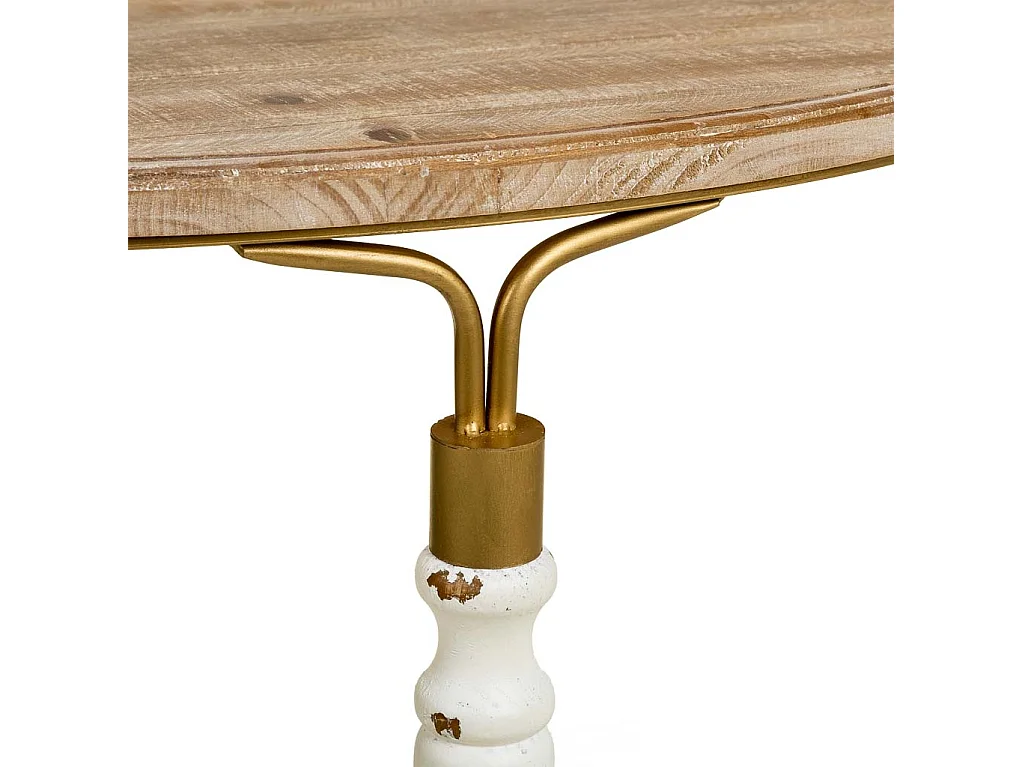Mobile da ingresso in legno e metallo marrone 80x35,5x76