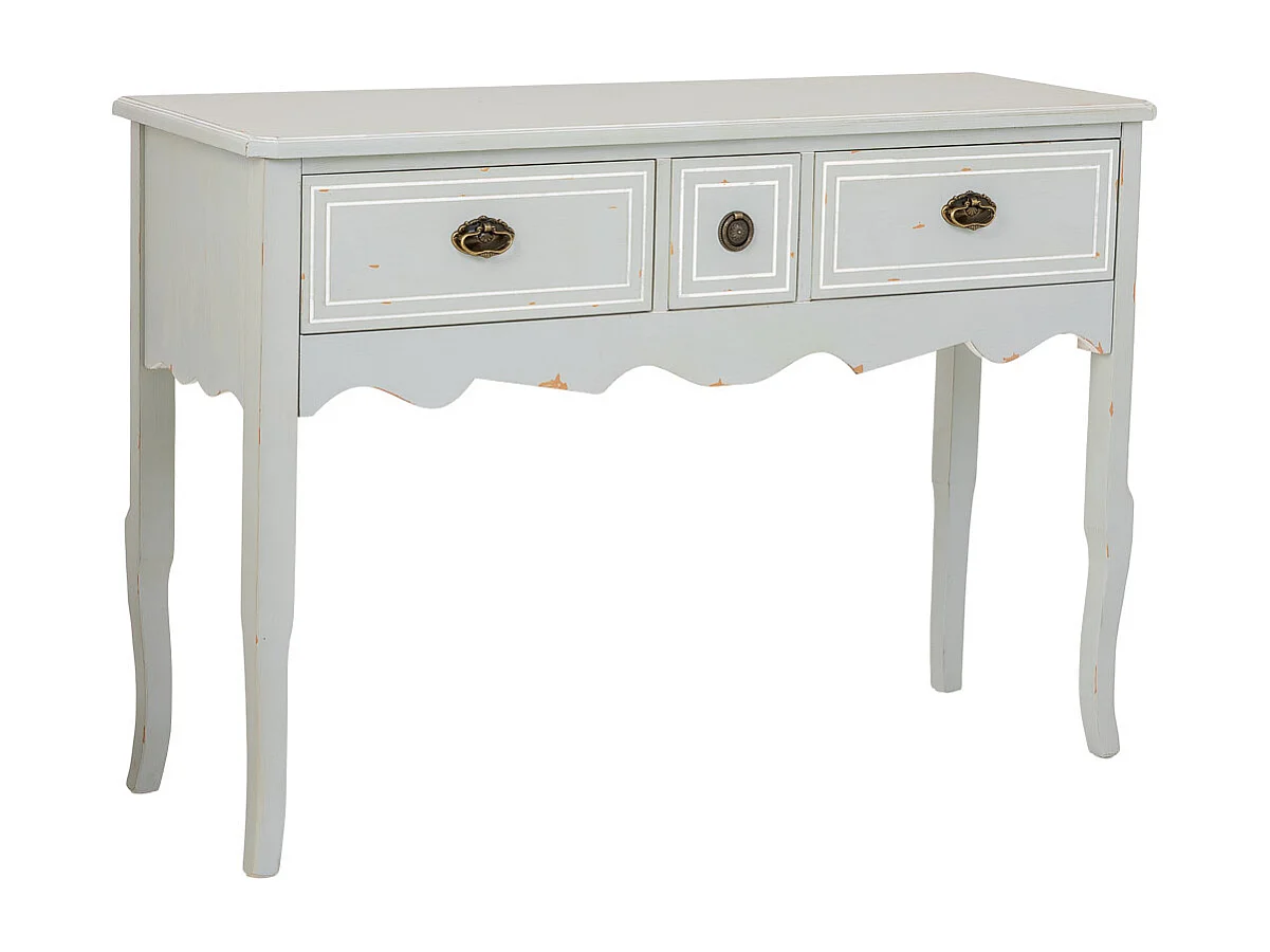 Recibidor de madera con 3 cajones 120x40x82,5h cm