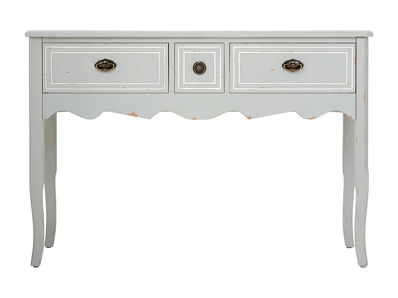 Meubles d'entrée en bois avec 3 tiroirs 120x40x82,5h cm