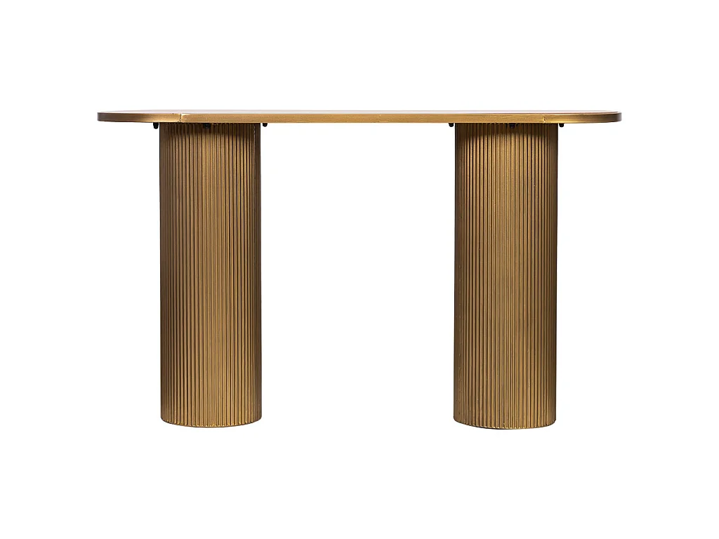 Recibidor de metal y madera 120x40x72h cm