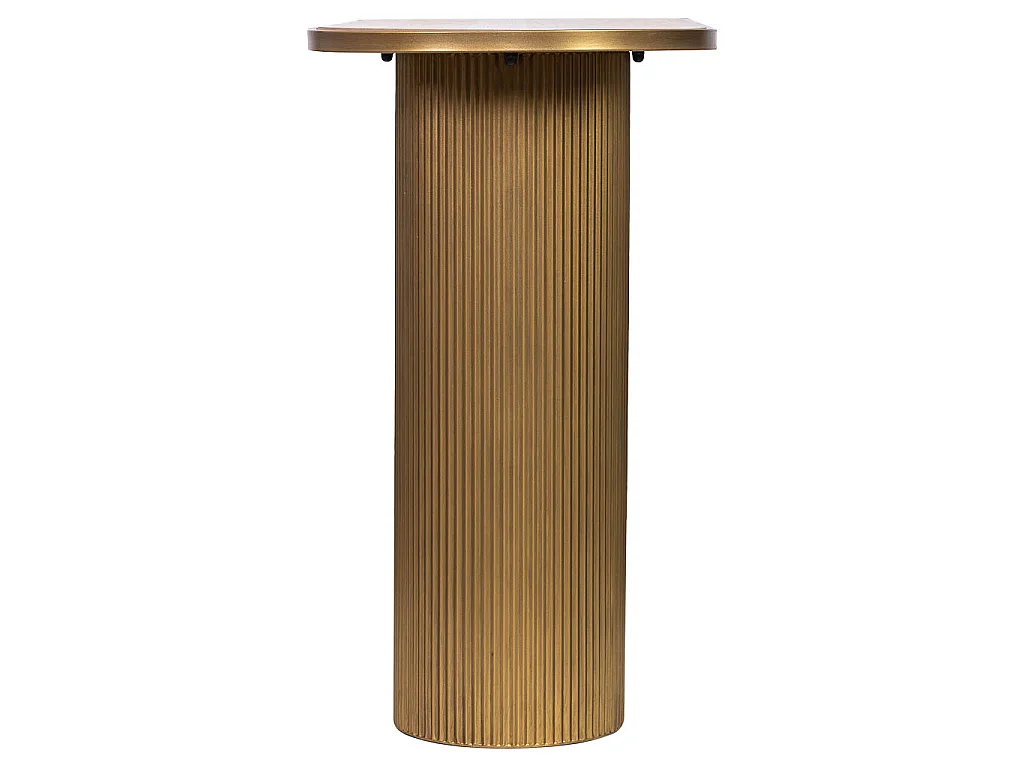 Recibidor de metal y madera 120x40x72h cm