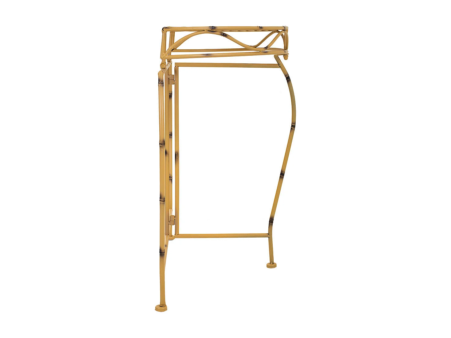 Receptor de ferro forjado amarelo 75x37x75