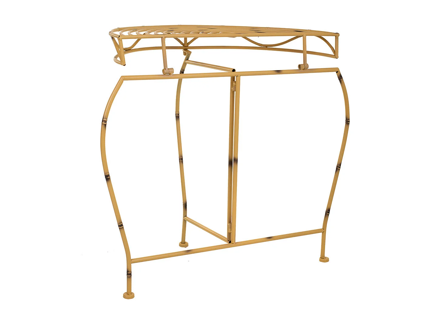 Receptor de ferro forjado amarelo 75x37x75