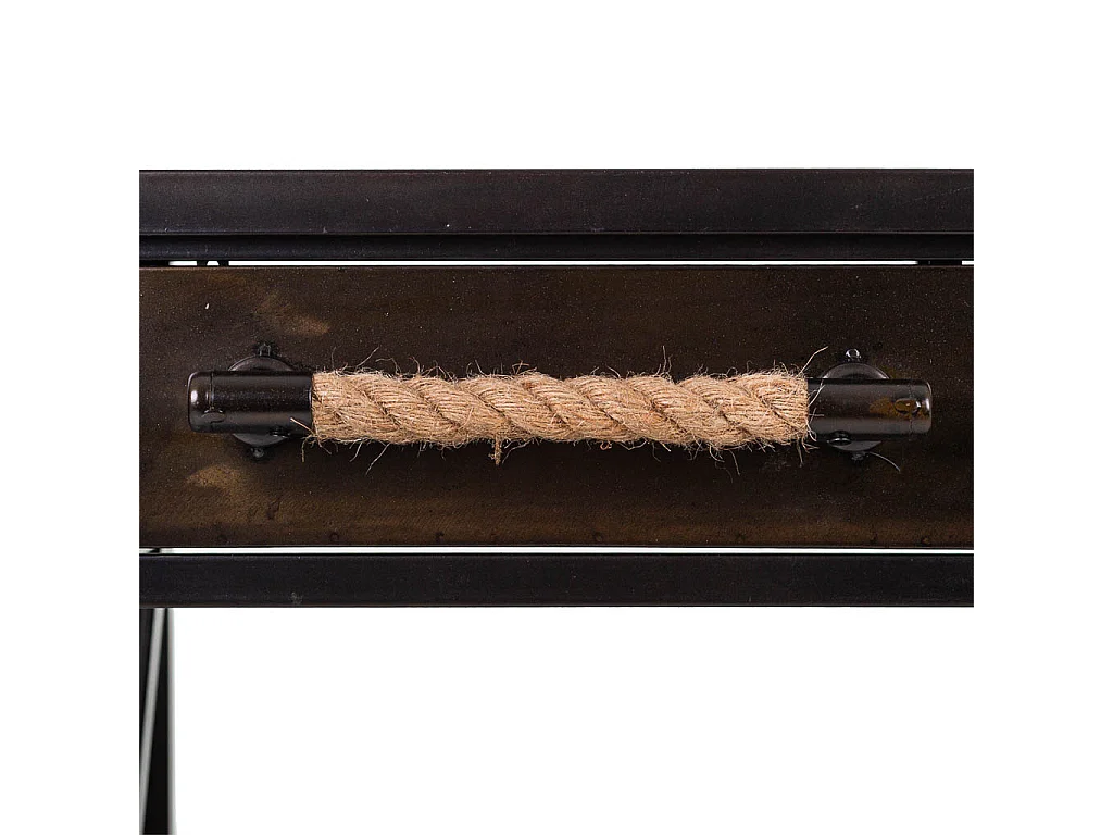 Mobile da ingresso in metallo marrone 125x42x81h