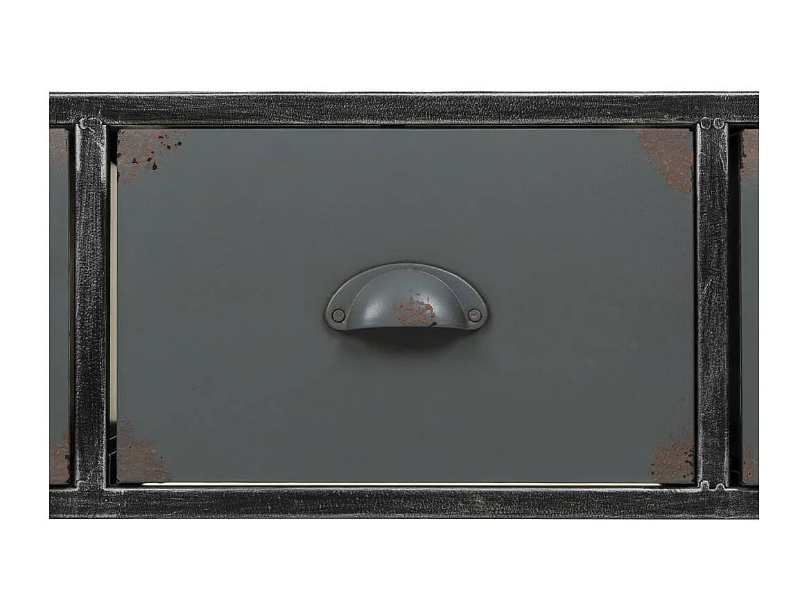 Braune Eingangsmöbel aus Holz und Metall, 100x32x72h cm