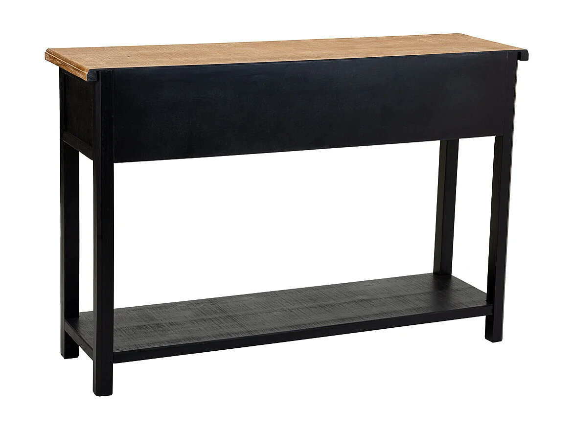 Conjunto de hall de madeira com 3 gavetas 120x40x81