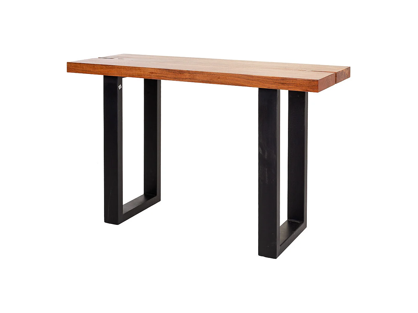 Flurmöbel aus Holz und schwarzem Metall, 120x45x75h cm