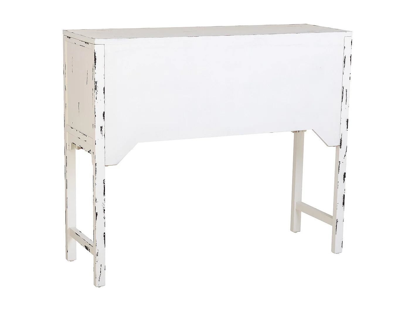 Flurkommode aus weiß lackiertem Holz, 120x40x102h cm