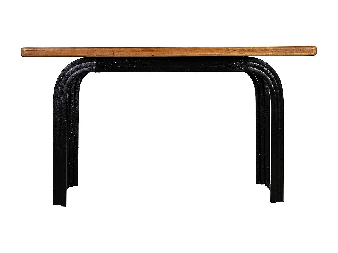 Mobile da ingresso in legno nero 140x40x78h cm