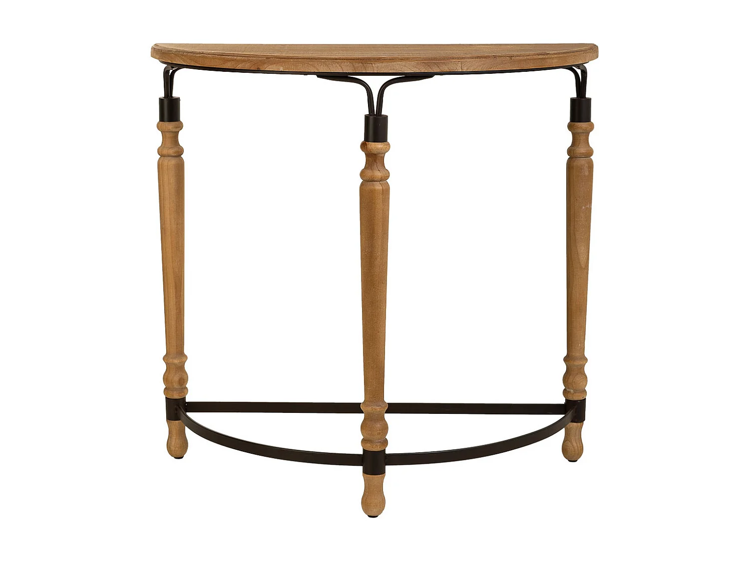 Mobile da ingresso in legno e metallo marrone 80x35,5x76h