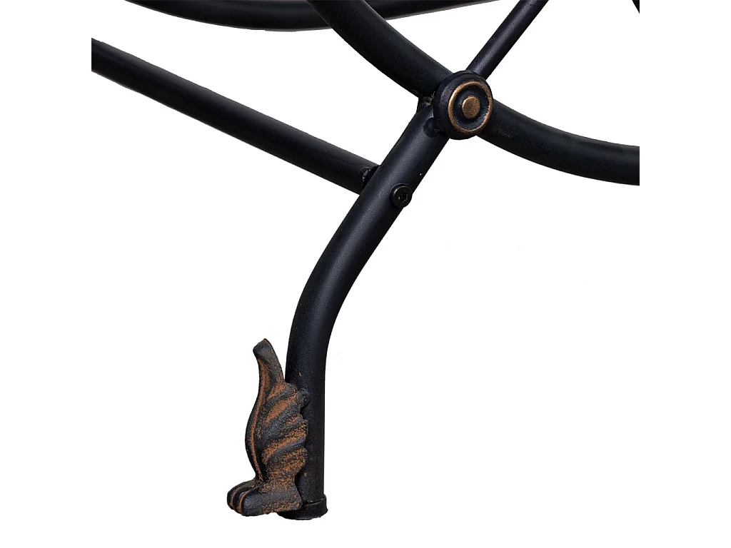 Console en métal vieilli noir 144x40x79