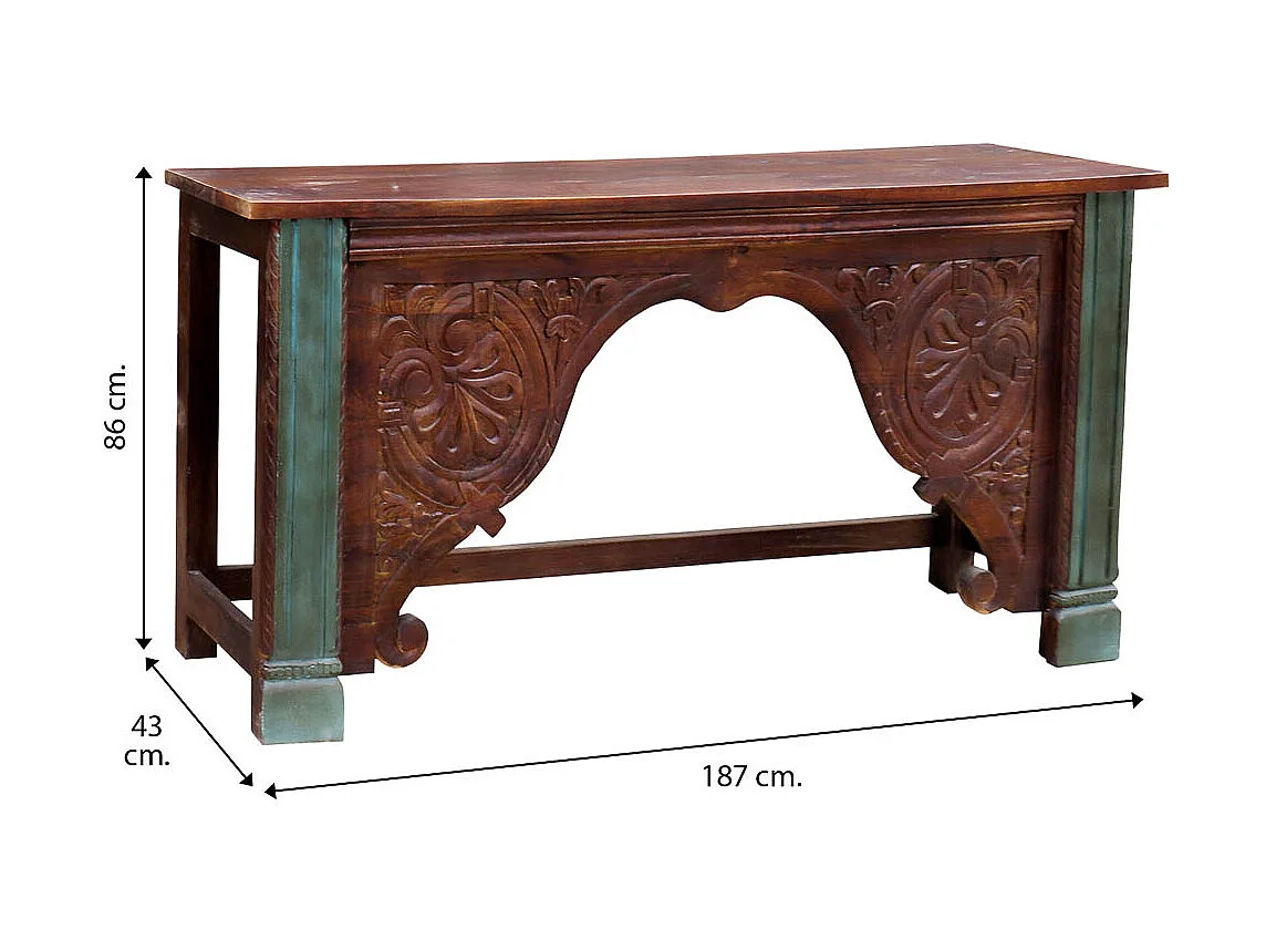Braune Holzhalle 187x43x86h cm