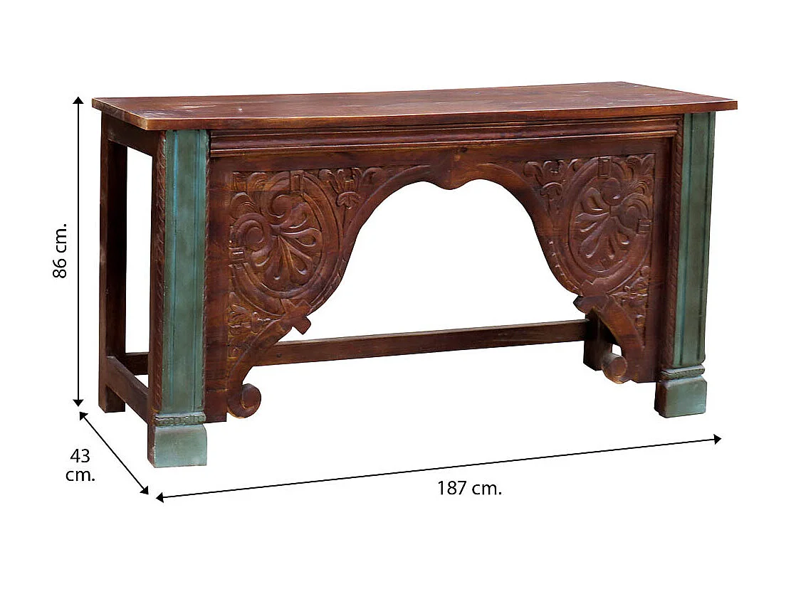Braune Holzhalle 187x43x86h cm