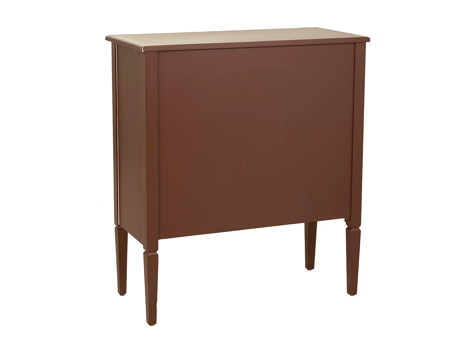 Recibidor de madera y ratán marrón 80x38x90