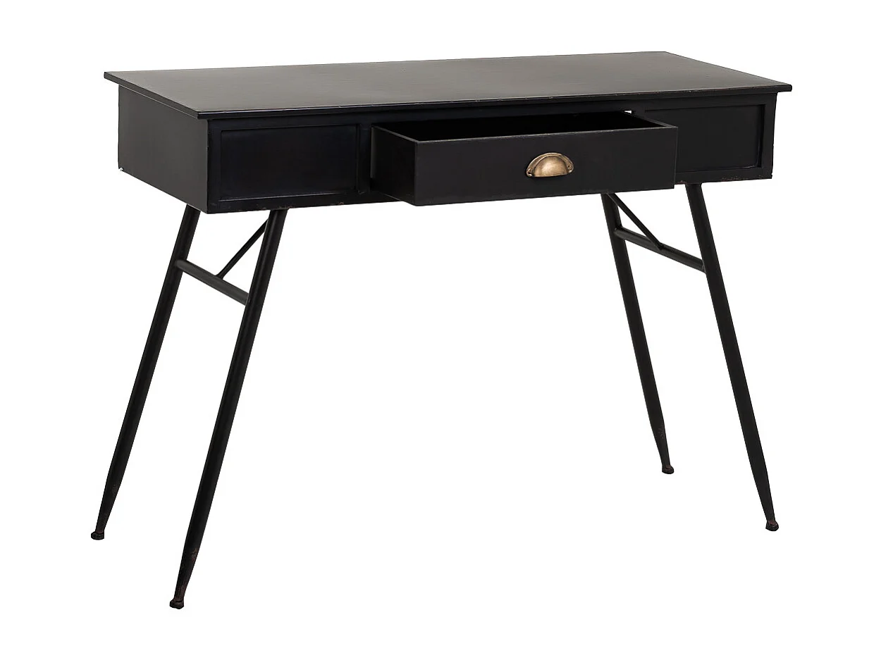 Console en métal noir 100x40x75h