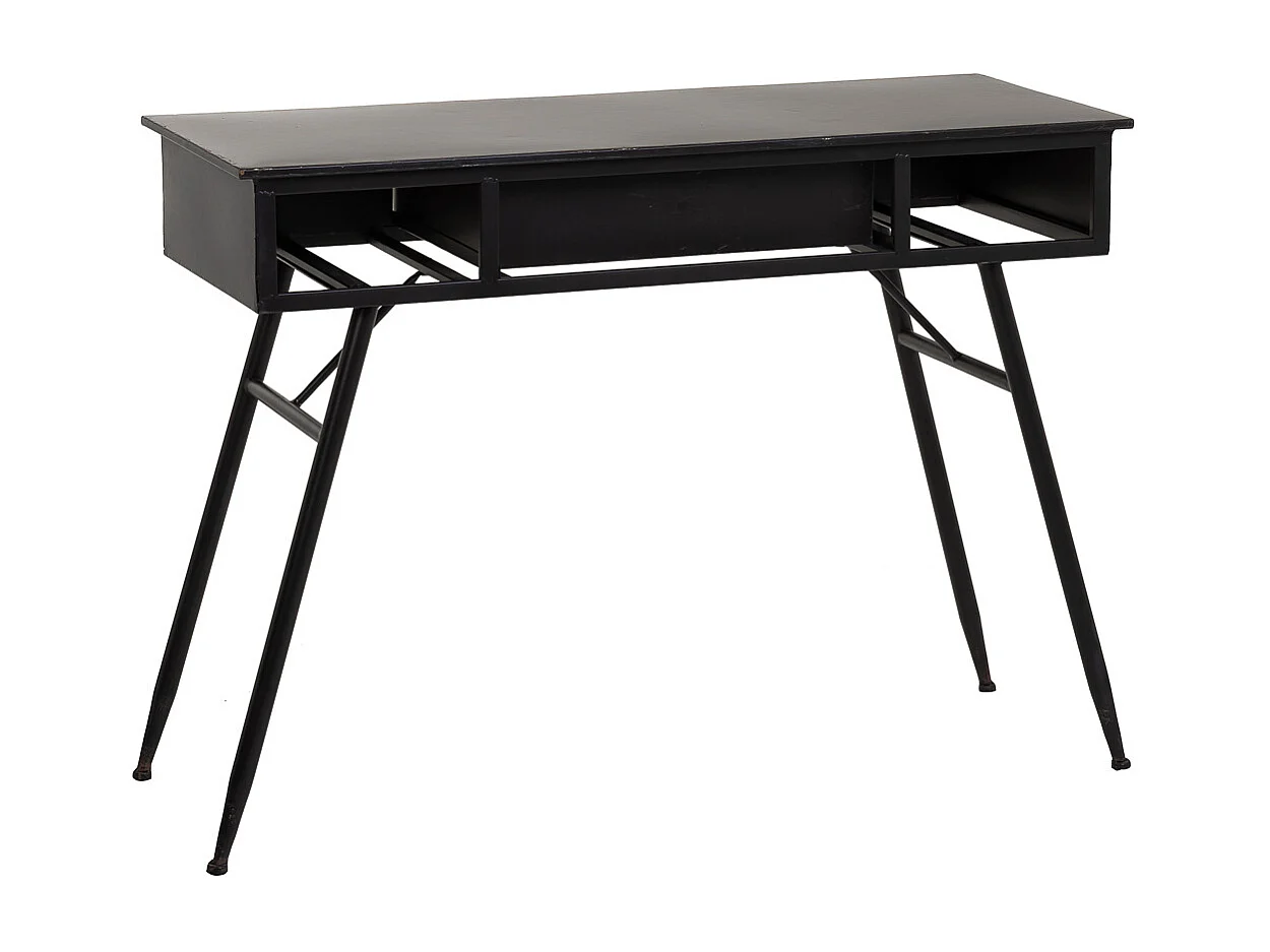 Console en métal noir 100x40x75h