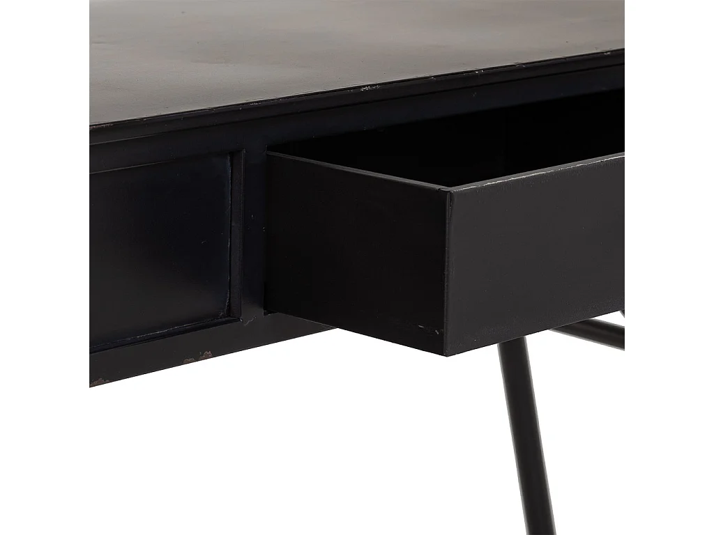 Console en métal noir 100x40x75h