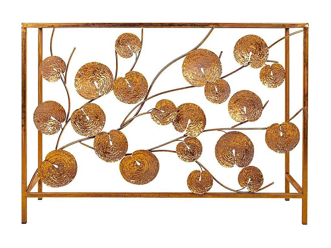 Console d'entrée en métal doré 100x35x70.5h