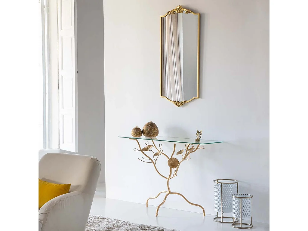 Goldene Konsolentisch 110x40x80