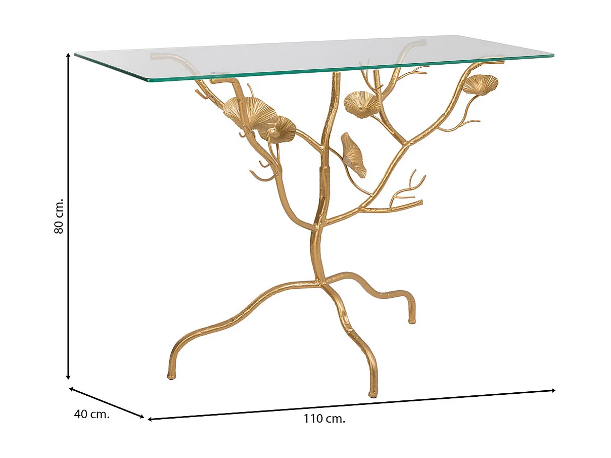 Goldene Konsolentisch 110x40x80