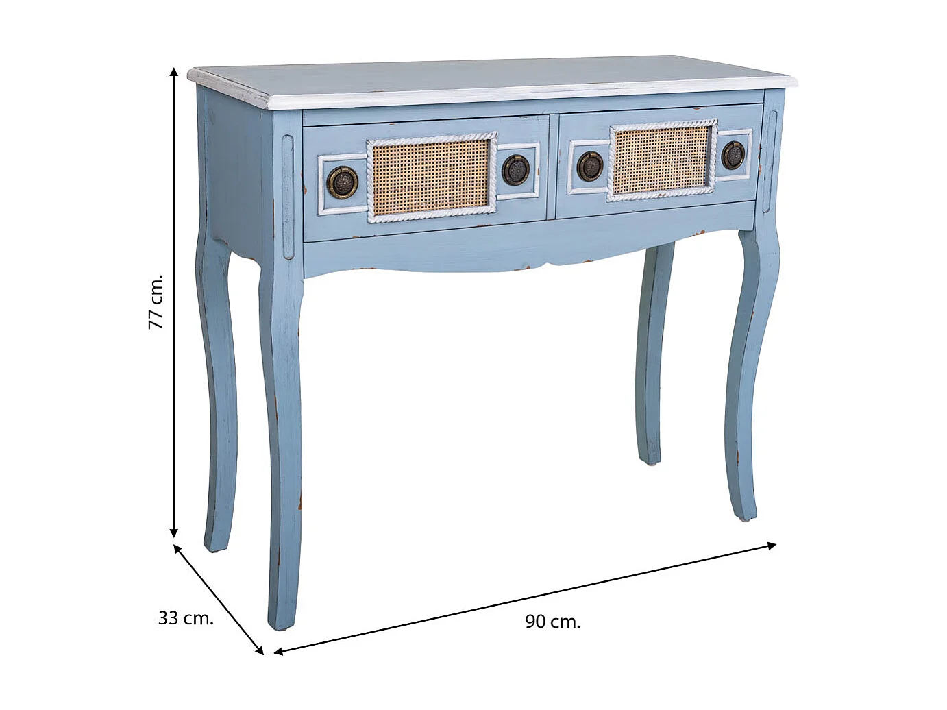 Blaue HolzFlurmöbeln 90x33x77h cm