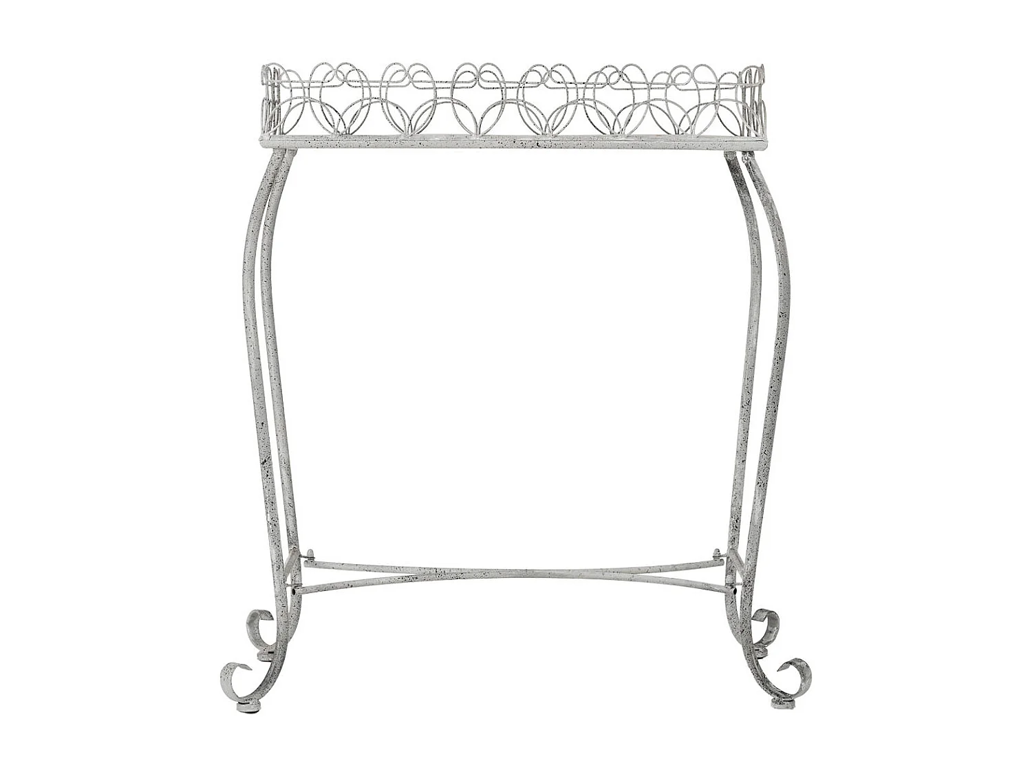 Meuble d'entrée en métal 76,84x38,1x84,46h cm