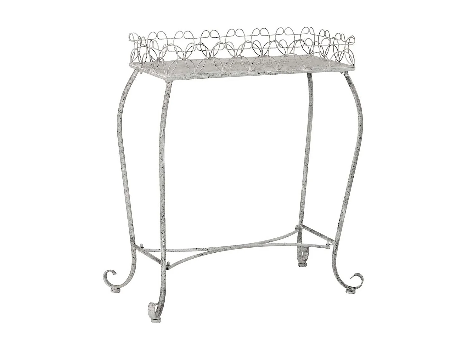 Meuble d'entrée en métal 76,84x38,1x84,46h cm