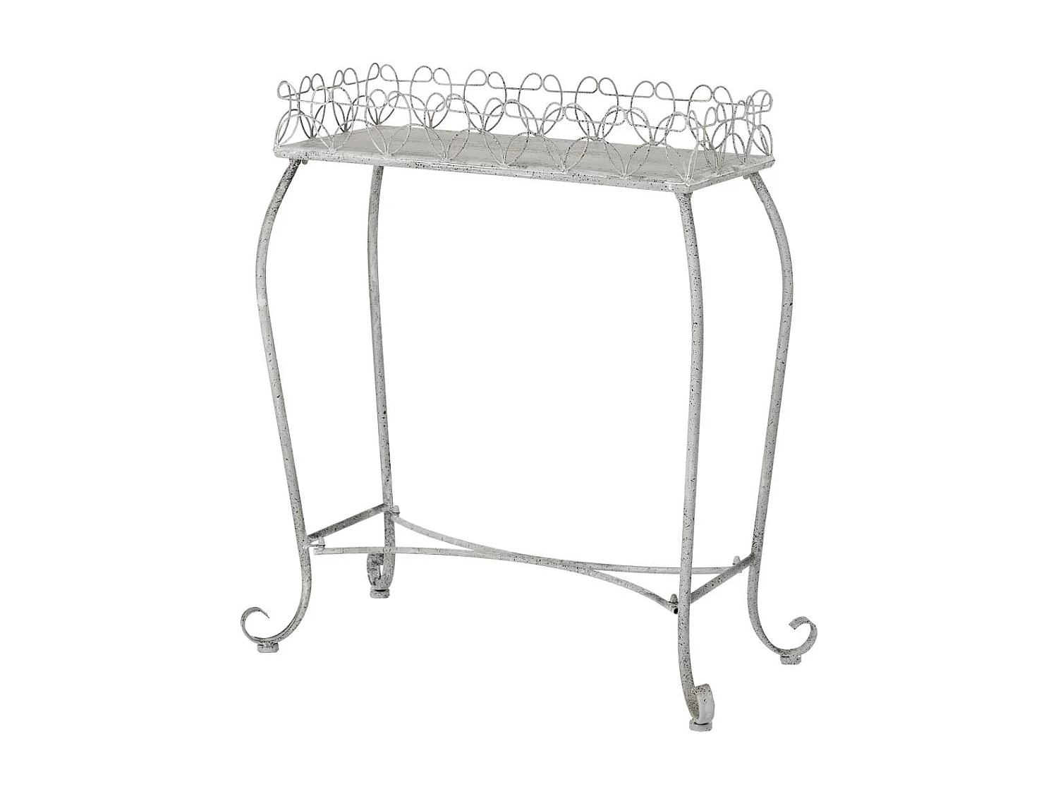 Meuble d'entrée en métal 76,84x38,1x84,46h cm